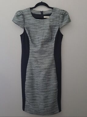Moulinette Soeurs "Grisaille" Fitted Gray Tweed Dress